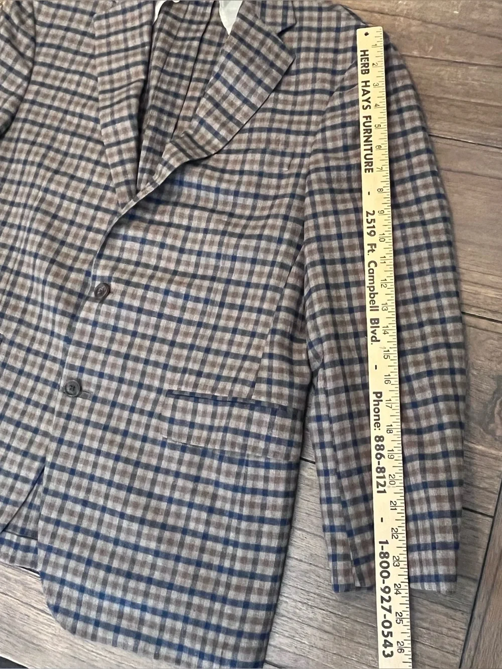 Samuelsohn Gibson Plaid Silk Sport Coat Blazer Mens 41 Reg Italy